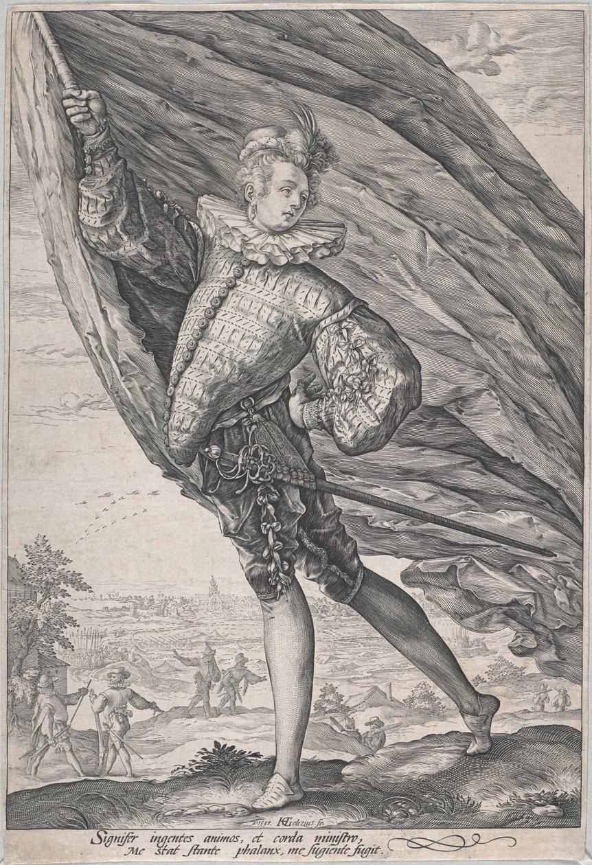 Suuri lipunkantaja tekijältä Hendrick Goltzius