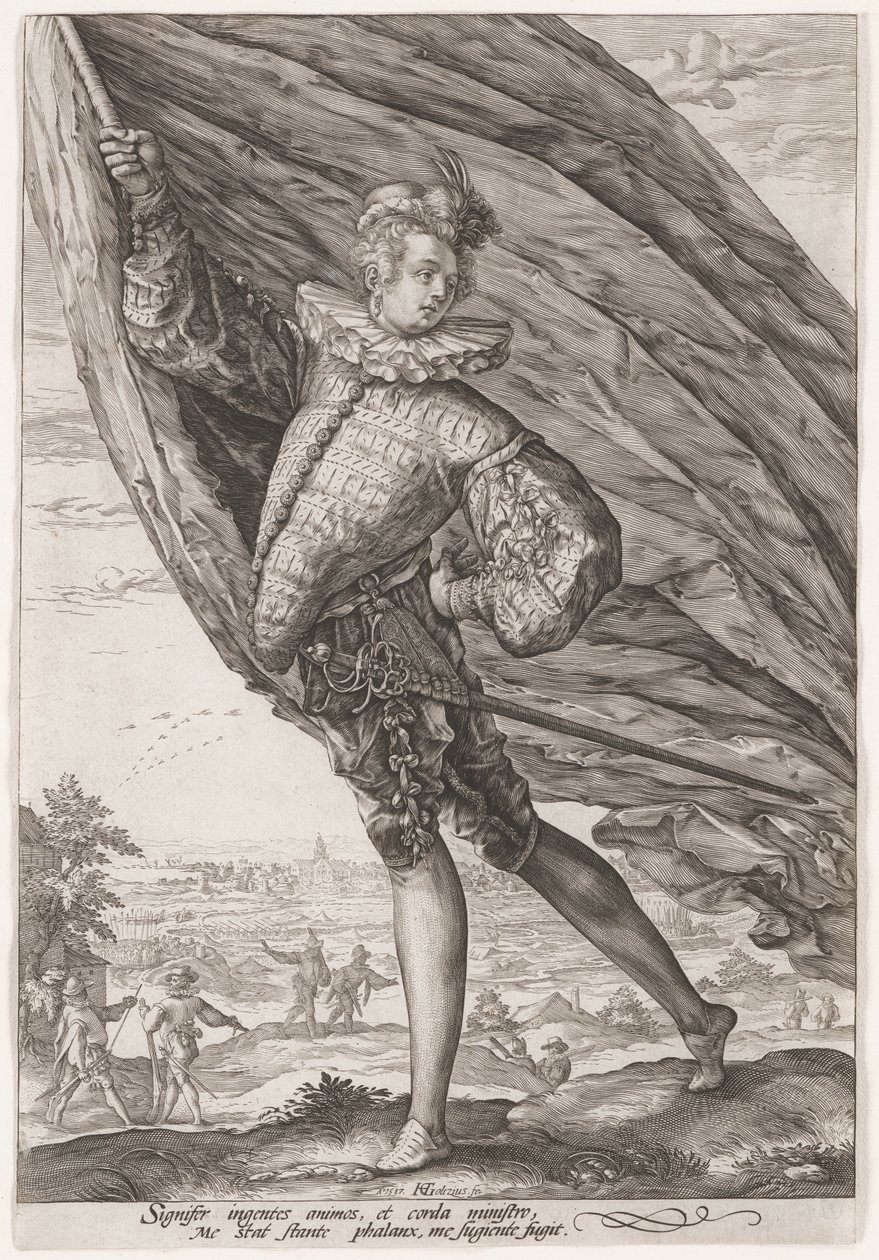 Suuri lipunkantaja tekijältä Hendrick Goltzius