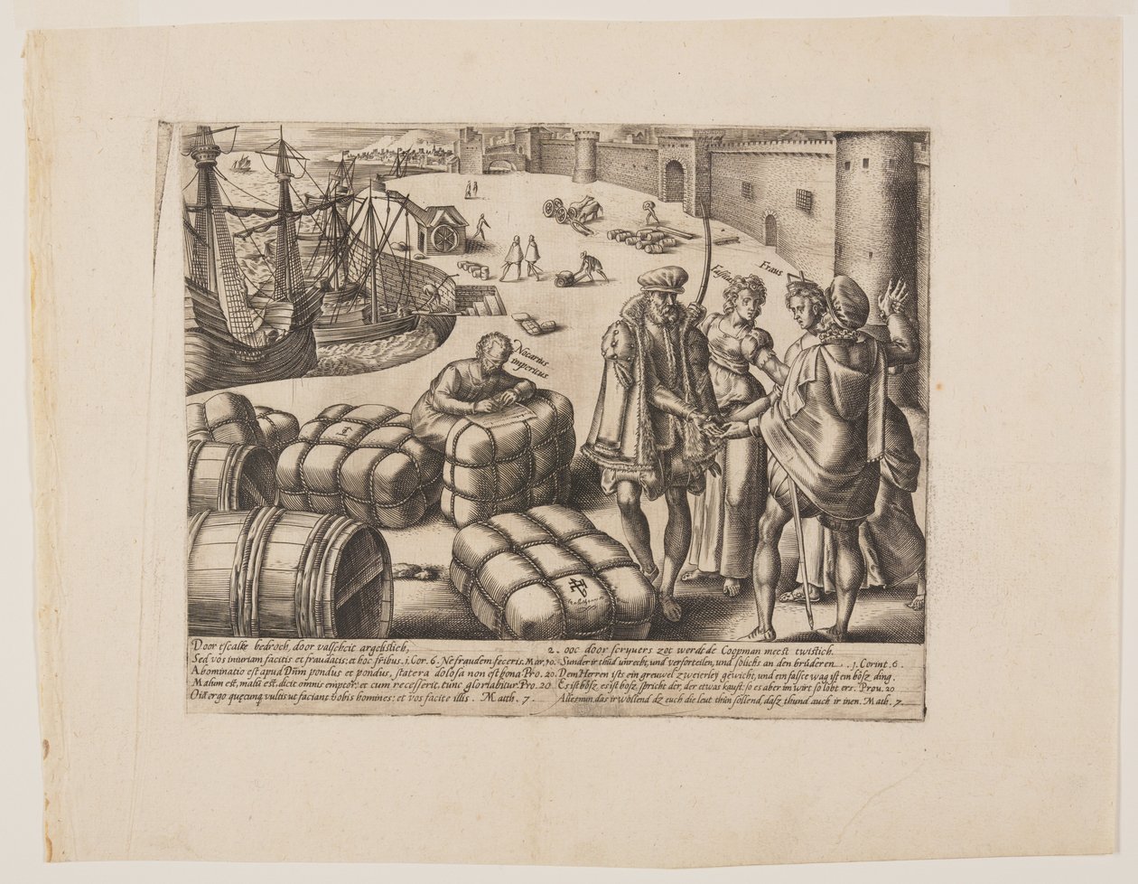 Tietämätön notaari, kirjasta Litis Abusus (Lain väärinkäytökset) tekijältä Hendrick Goltzius