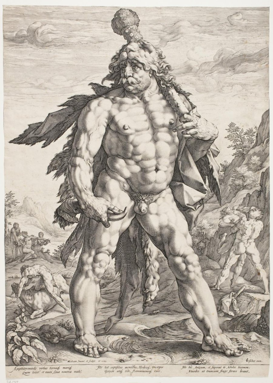 Suuri Herkules tekijältä Hendrick Goltzius