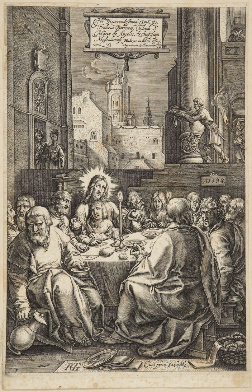 Viimeinen ehtoollinen tekijältä Hendrick Goltzius