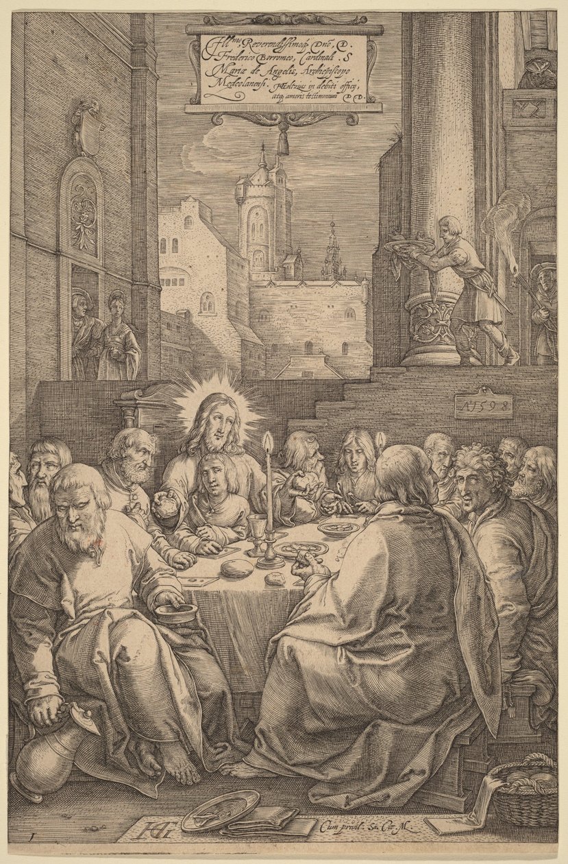 Viimeinen ehtoollinen tekijältä Hendrick Goltzius