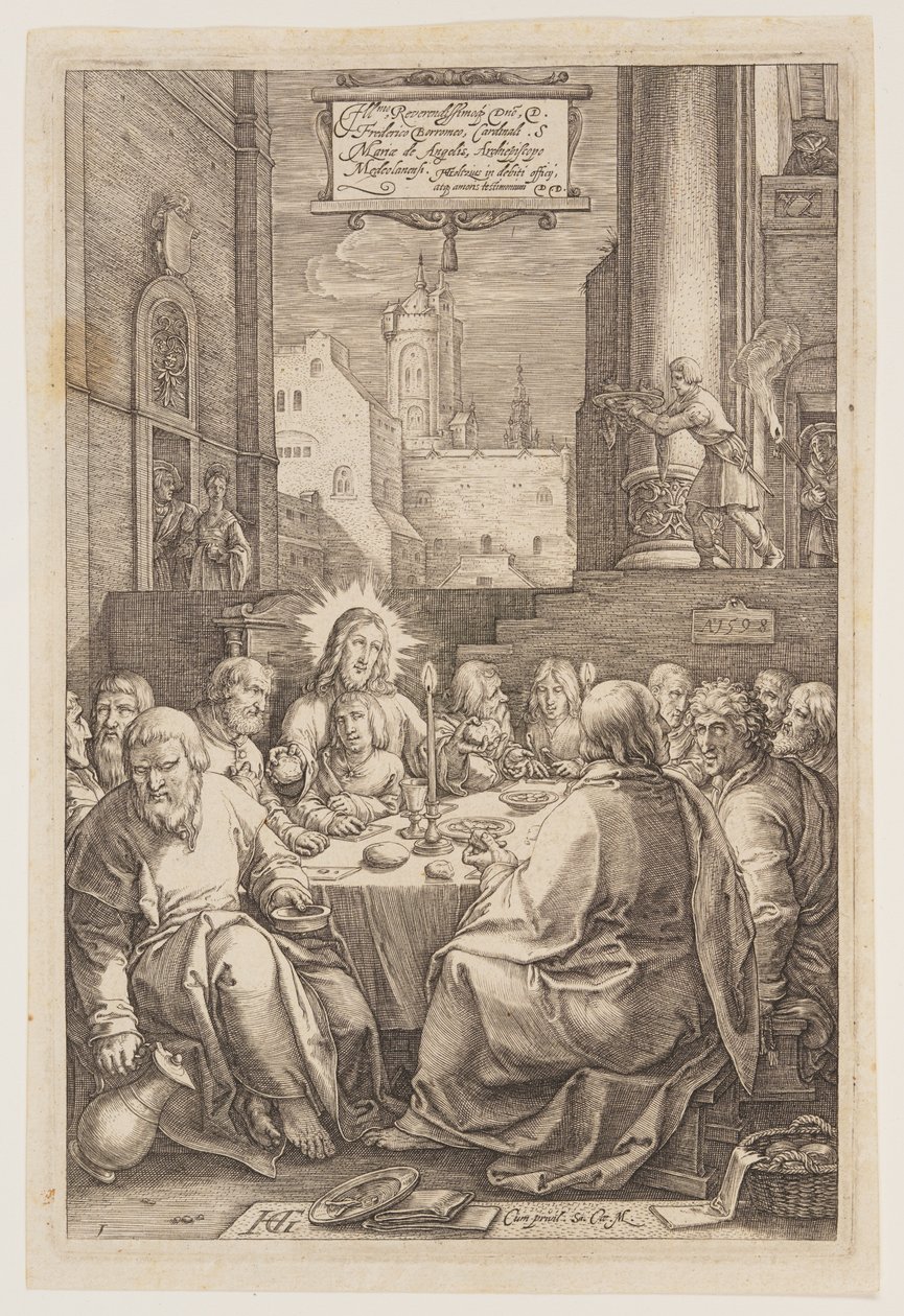 Viimeinen ehtoollinen, elokuvasta Passio tekijältä Hendrick Goltzius