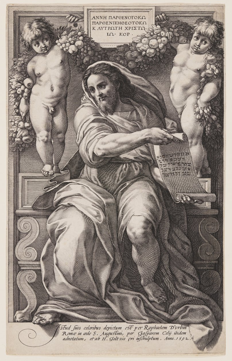 Profeetta Jesaja tekijältä Hendrick Goltzius
