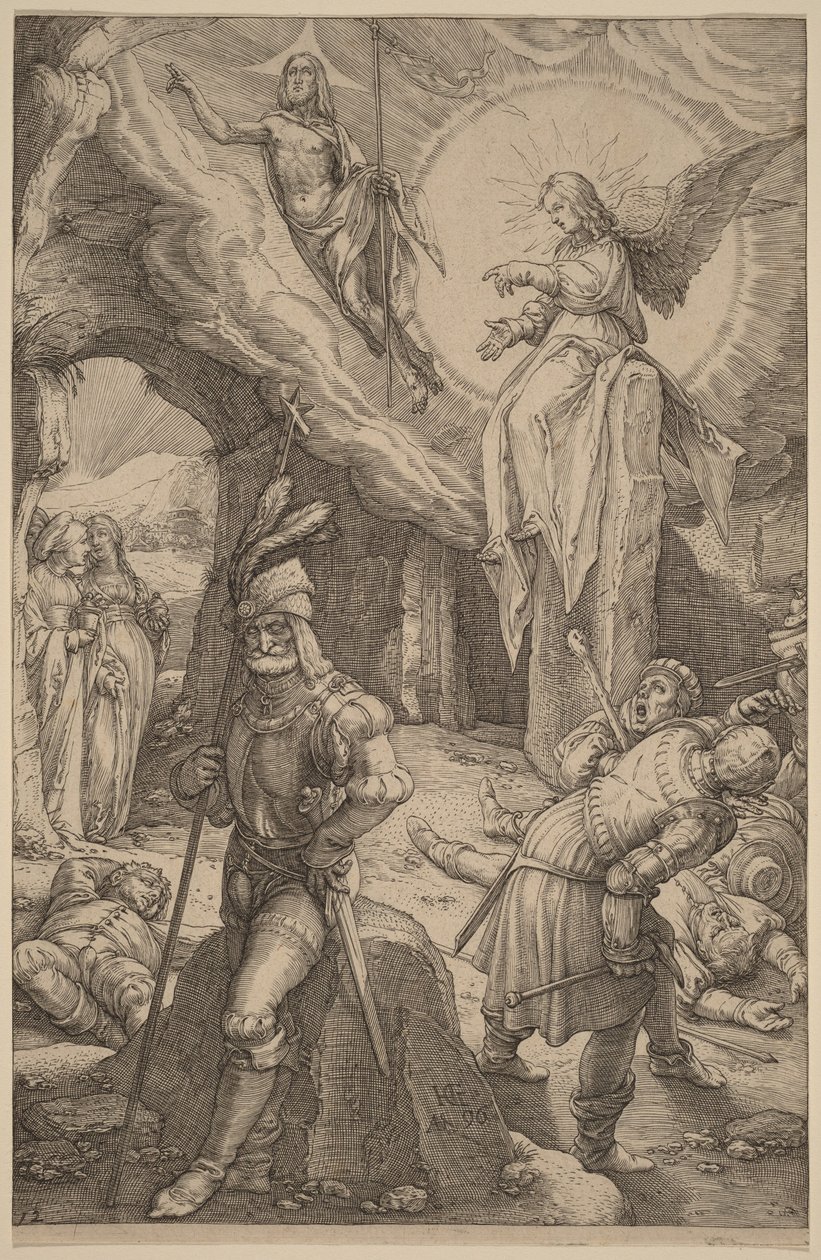 Ylösnousemus tekijältä Hendrick Goltzius