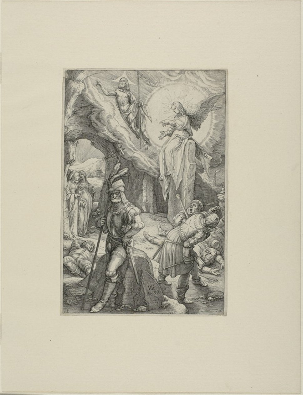 Ylösnousemus, levy kaksitoista kirjasta The Passion of Christ tekijältä Hendrick Goltzius