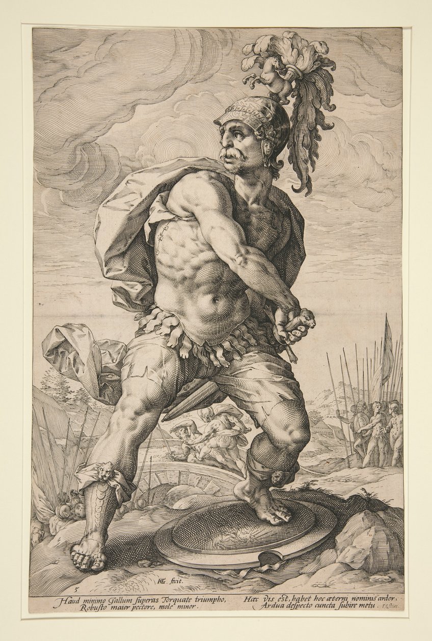 Rooman sankarit: Titus Manlius Torquatus tekijältä Hendrick Goltzius