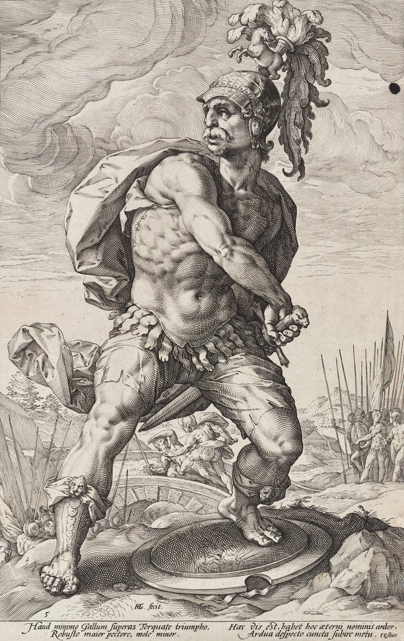 Titus Manlius Torquatus (Roomalaiset sankarit, sivu 5) tekijältä Hendrick Goltzius