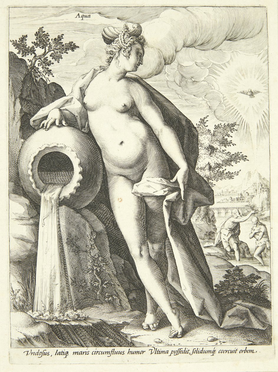 Vesi (Aqua) tekijältä Hendrick Goltzius