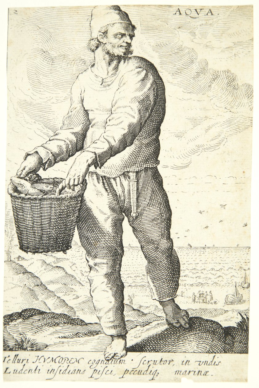 Vesi (Aqua) tekijältä Hendrick Goltzius
