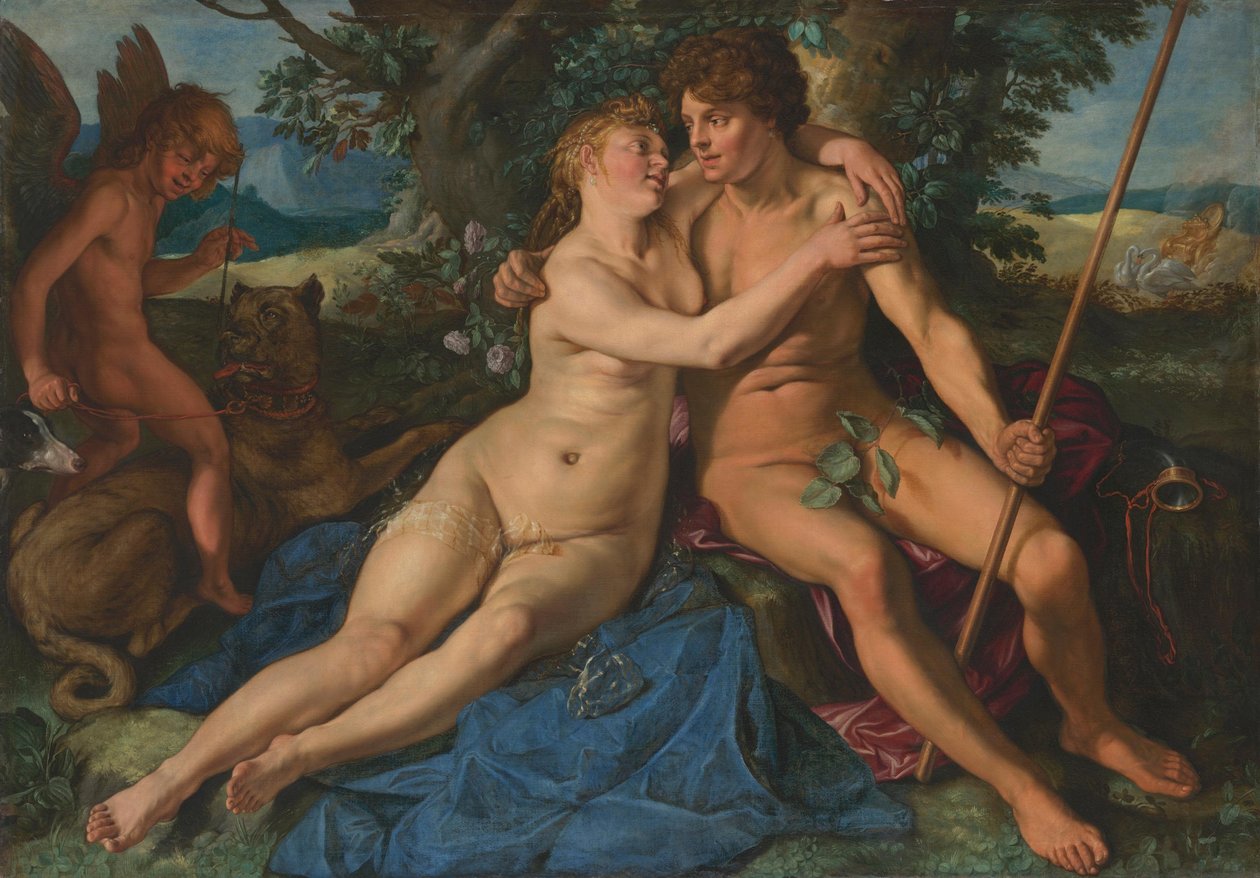 Venus ja Adonis tekijältä Hendrick Goltzius
