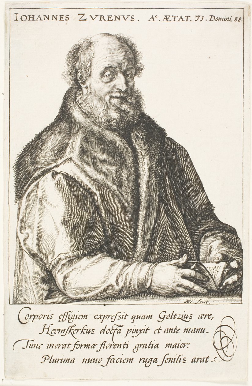Zuren, Jan van (1517-1591) kustantaja, Haarlemin porvari tekijältä Hendrick Goltzius
