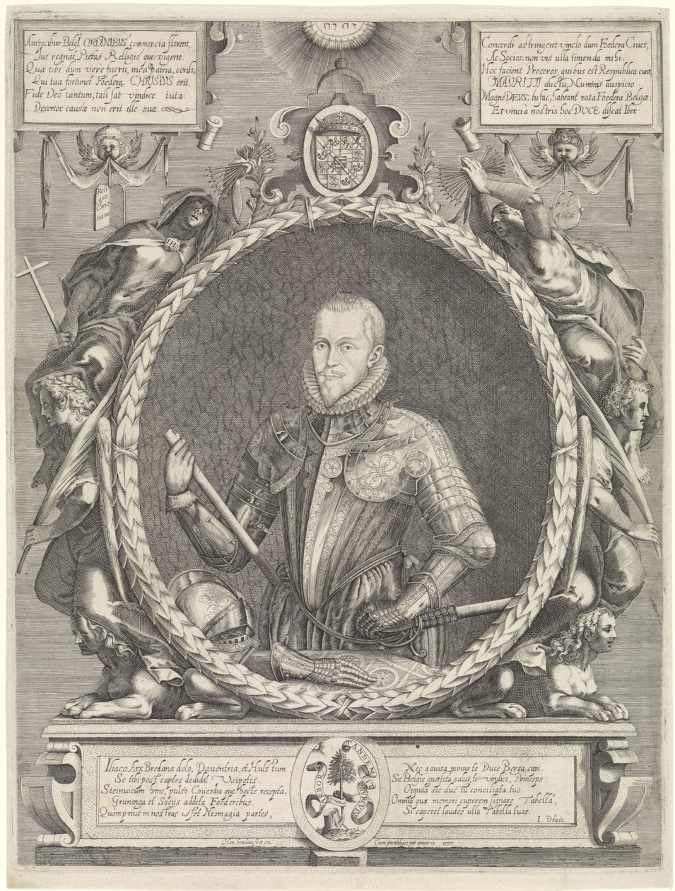 Oranssin prinssin Mauritsin muotokuva tekijältä Hendrick Hondius (I)