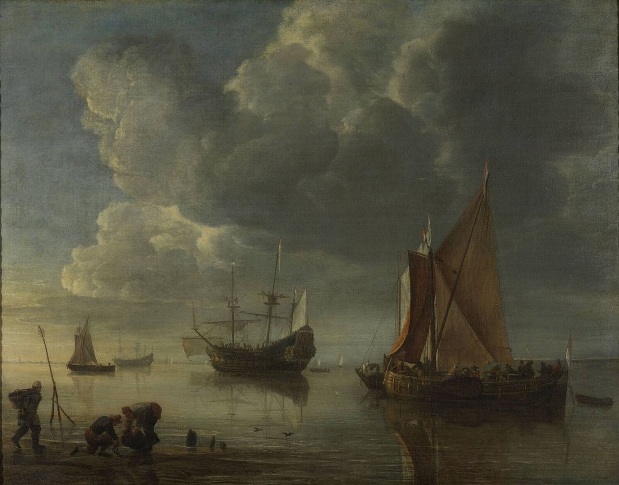 Tyyni meri, 1655-1657 tekijältä Hendrick Jacobsz. Dubbels