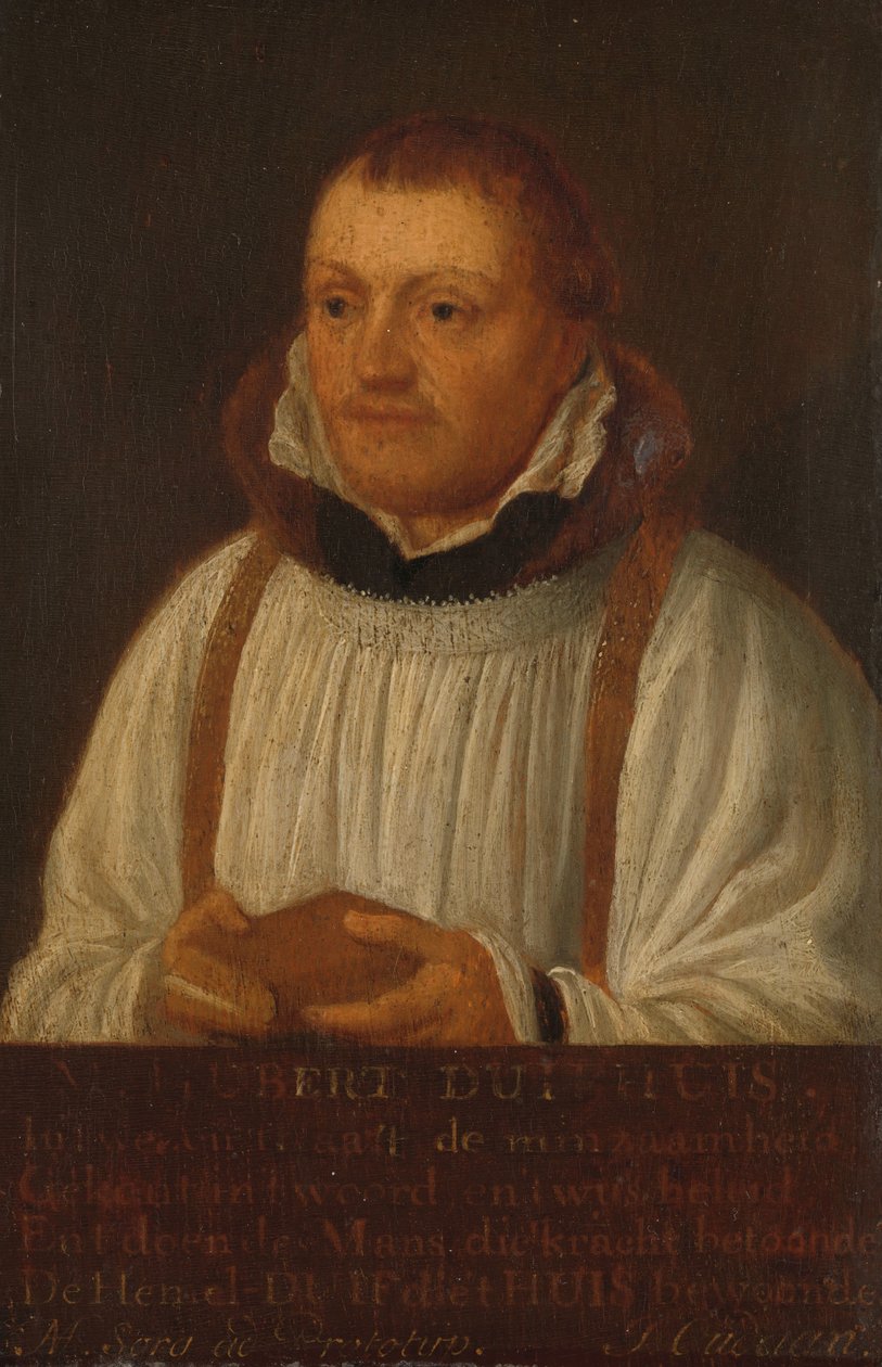 Muotokuva Huybert Duyfhuysista (n. 1515-1581), Utrechtin Pyhän Jaakobin kirkon pastori tekijältä Hendrick Martensz. Sorgh