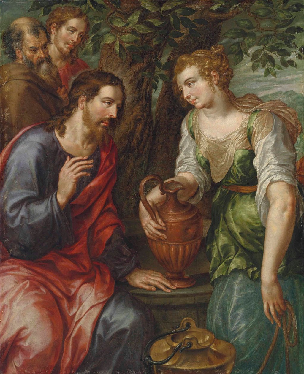 Kristus ja Samarian nainen tekijältä Hendrick de Clerck