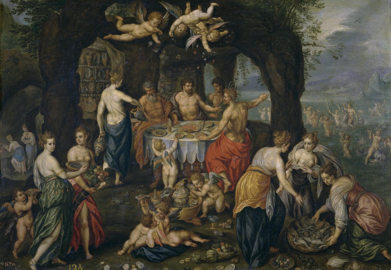 Achelousin juhlaillallinen tekijältä Hendrick de Clerck