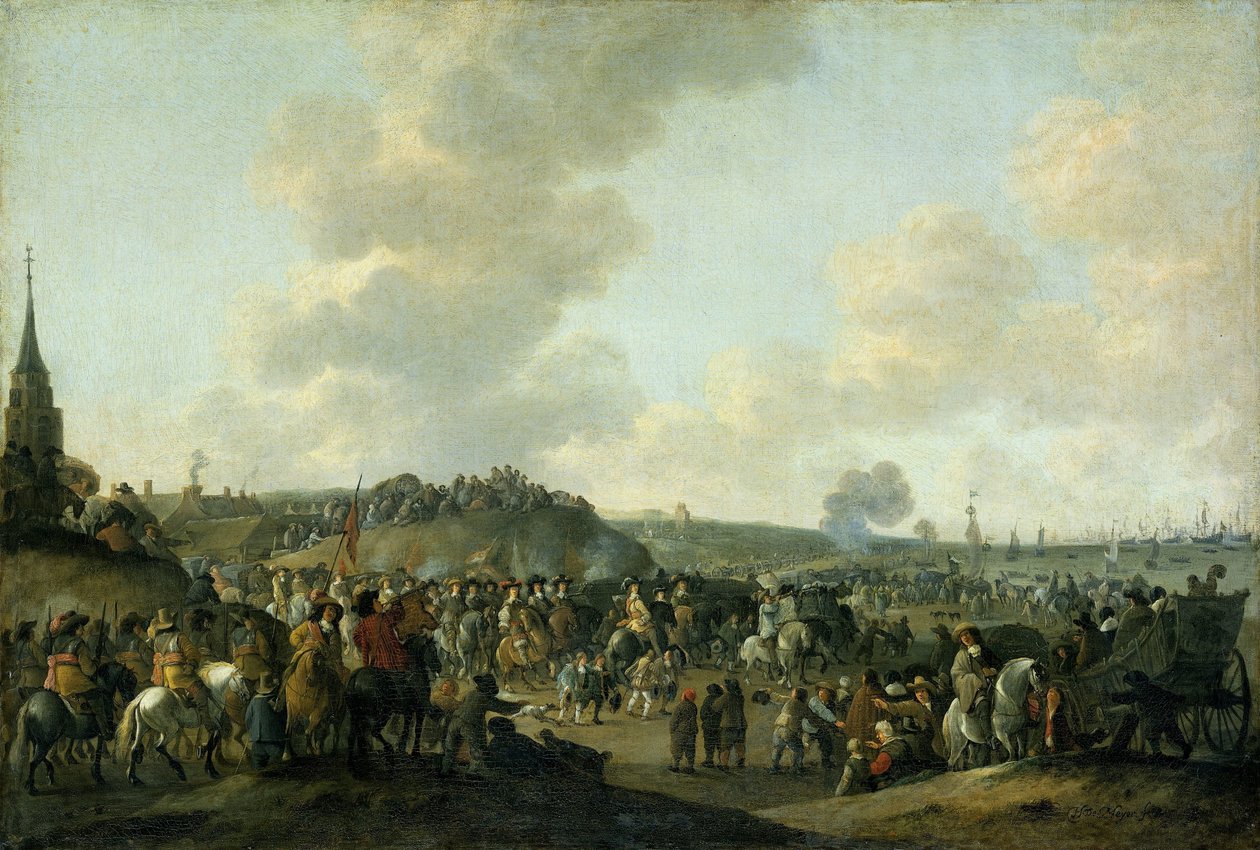 Englannin Kaarle II:n lähtö Scheveningenistä 2. kesäkuuta 1660 tekijältä Hendrick de Meijer