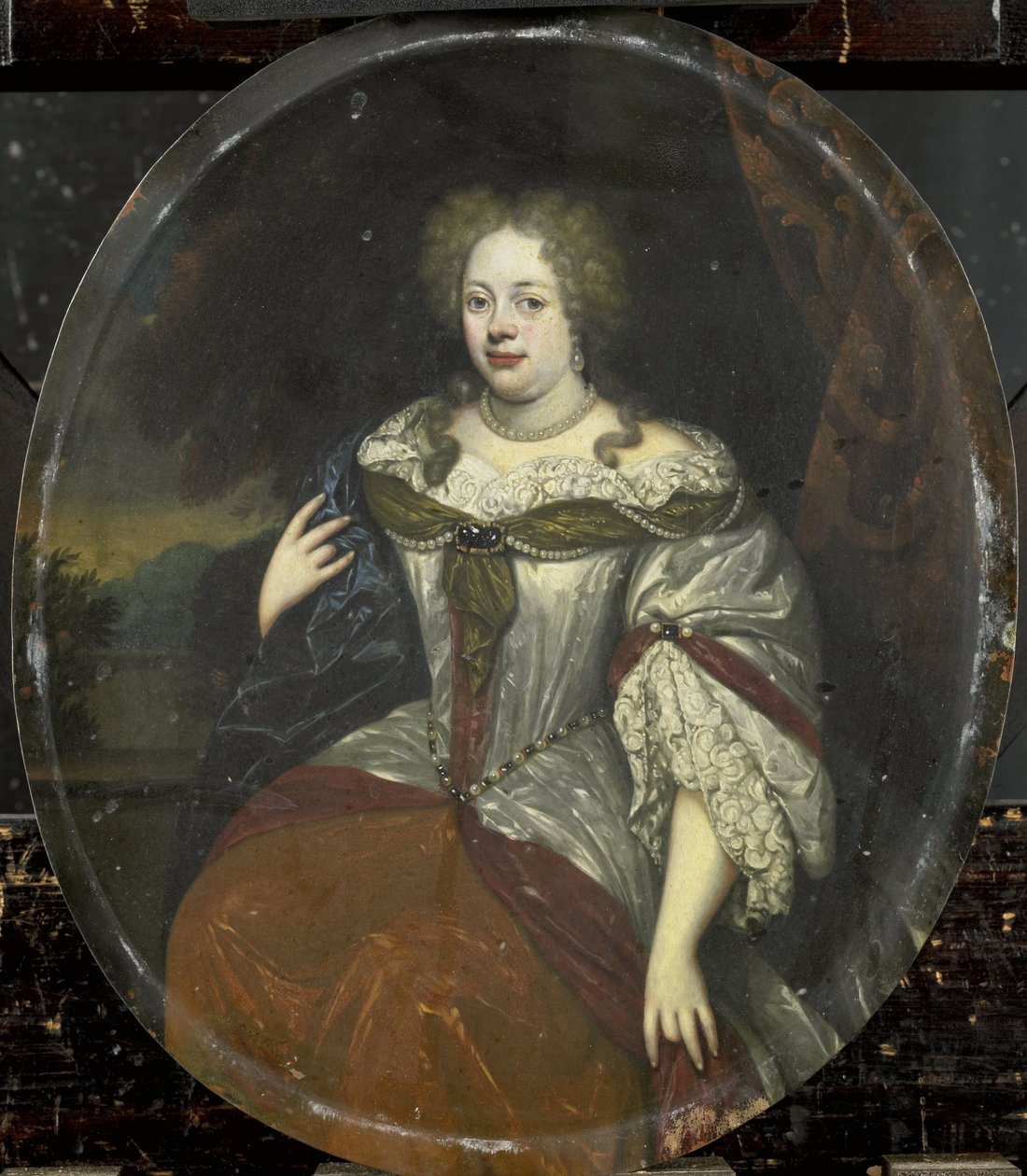 Frouckin muotokuva, paronitar van Aylva, Hans Willem van Aylvan vaimo vuoden 1658 jälkeen tekijältä Hendrick de Valk