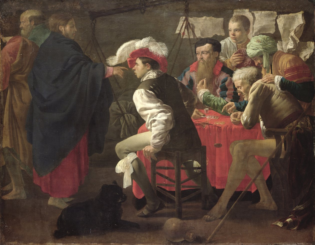 Pyhän Matteuksen kutsuminen, n. 1620 tekijältä Hendrick ter Brugghen