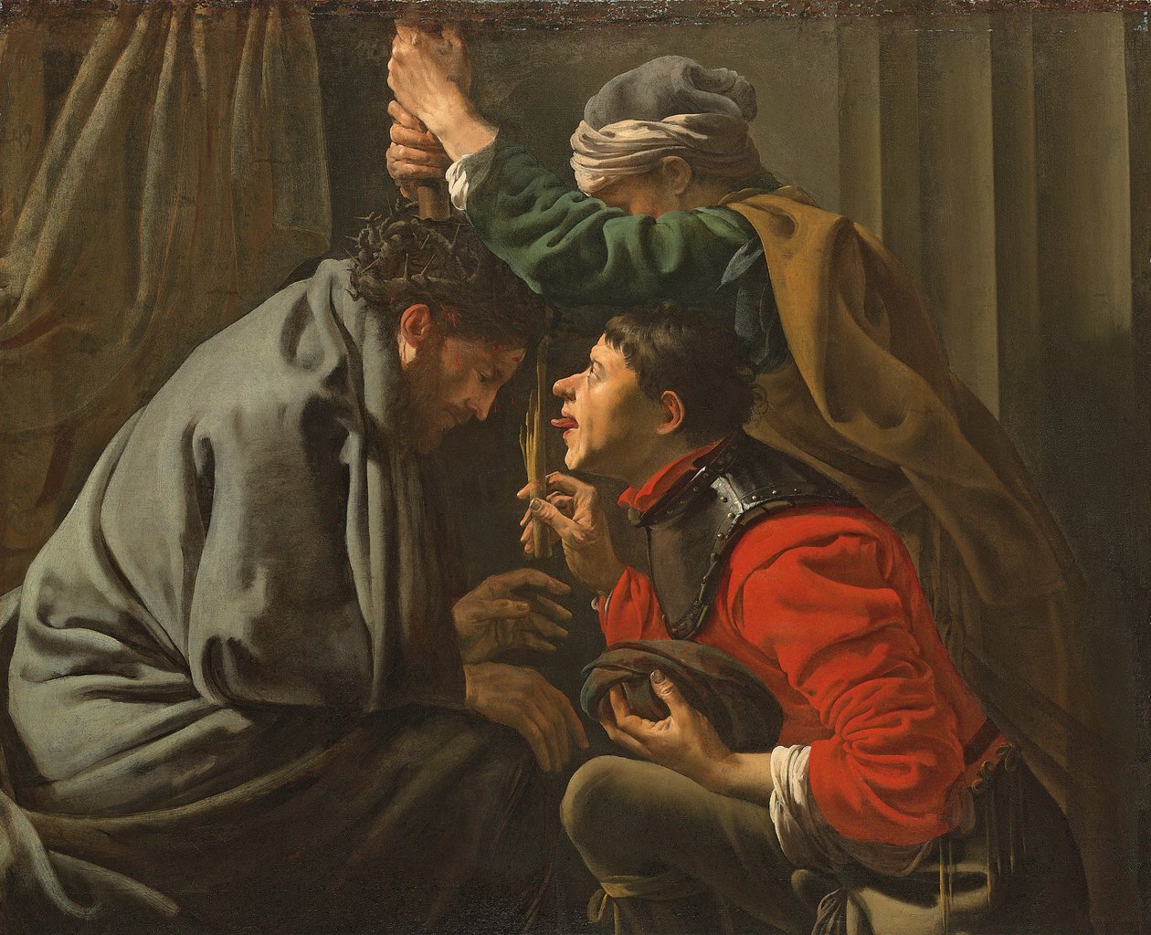 Orjantappuroilla kruunaus ja Kristuksen pilkkaaminen tekijältä Hendrick ter Brugghen