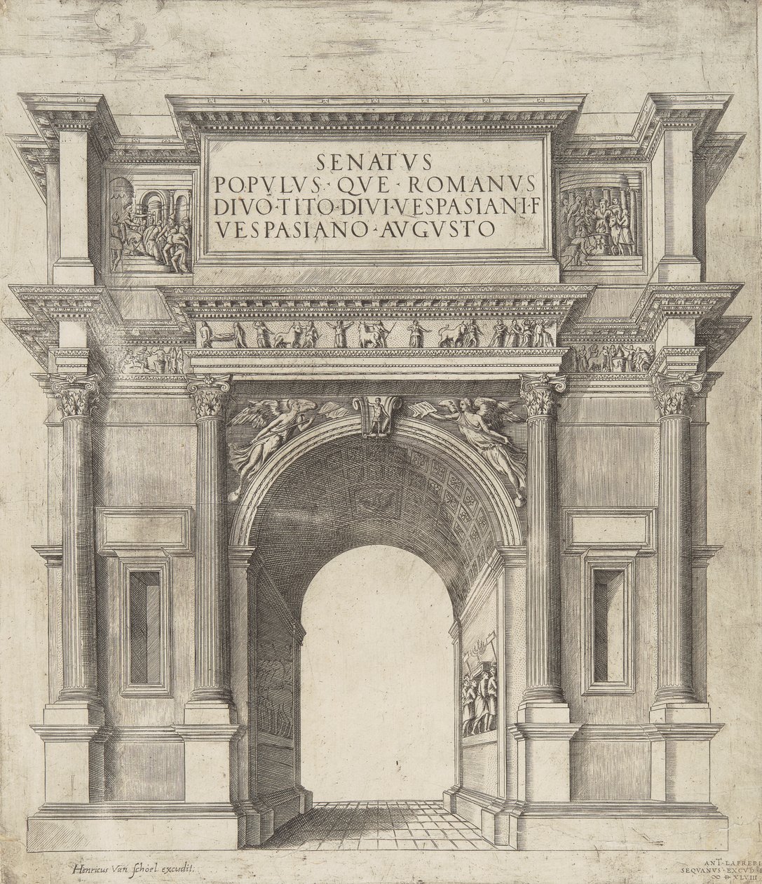 Rooman valtakunnan kansan senaatti Titus Vespasianuksen jumala Vespasianus Augustuksen poika tekijältä Hendrick van Schoel