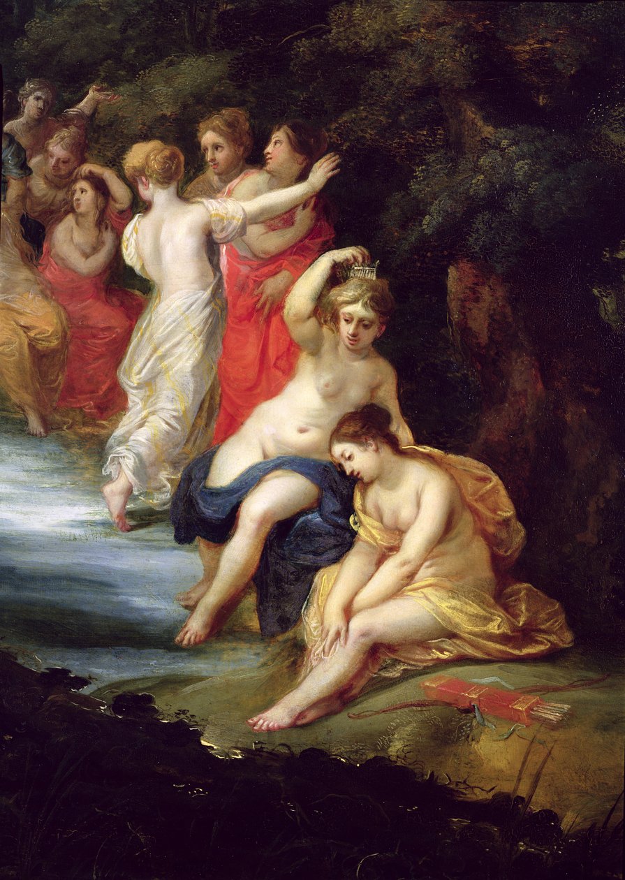 Diana ja Acteon (yksityiskohta numerosta 247459) tekijältä Hendrick van and Brueghel Balen