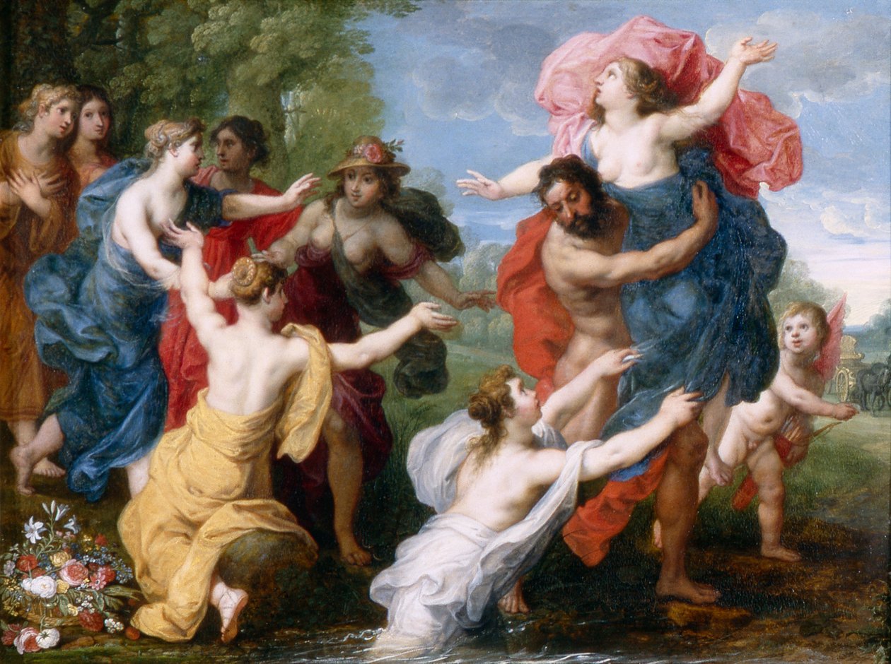 Pluto ja Persephone, noin 1610 (öljy paneelille). tekijältä Hendrick van and Brueghel Jan (1568 1625) Balen