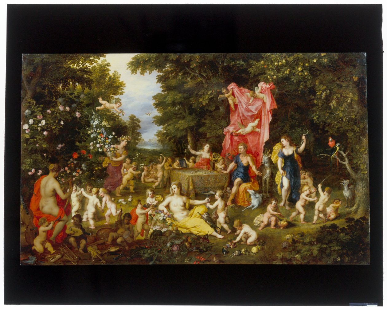 Viiden aistin allegoria tekijältä Hendrick van and Brueghel Jan (1568 1625) Balen