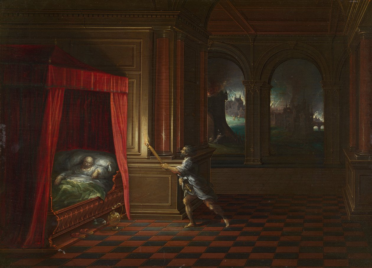 Aeneas pelastaa Anchisesin palavasta Troijasta tekijältä Hendrick van the younger Steenwijck