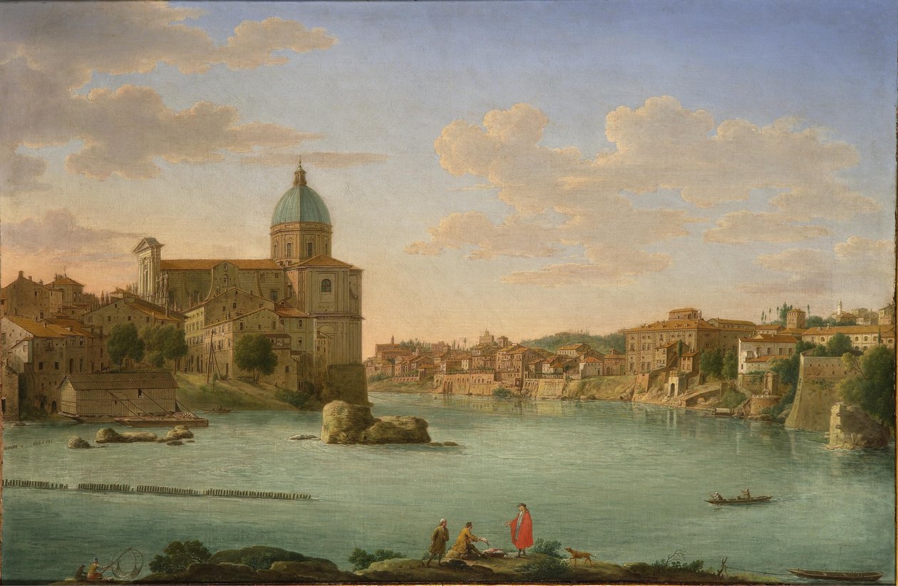 Rooma, Näkymä San Giovanni dei Fiorentinin kirkosta tekijältä Hendrik Frans van Lint
