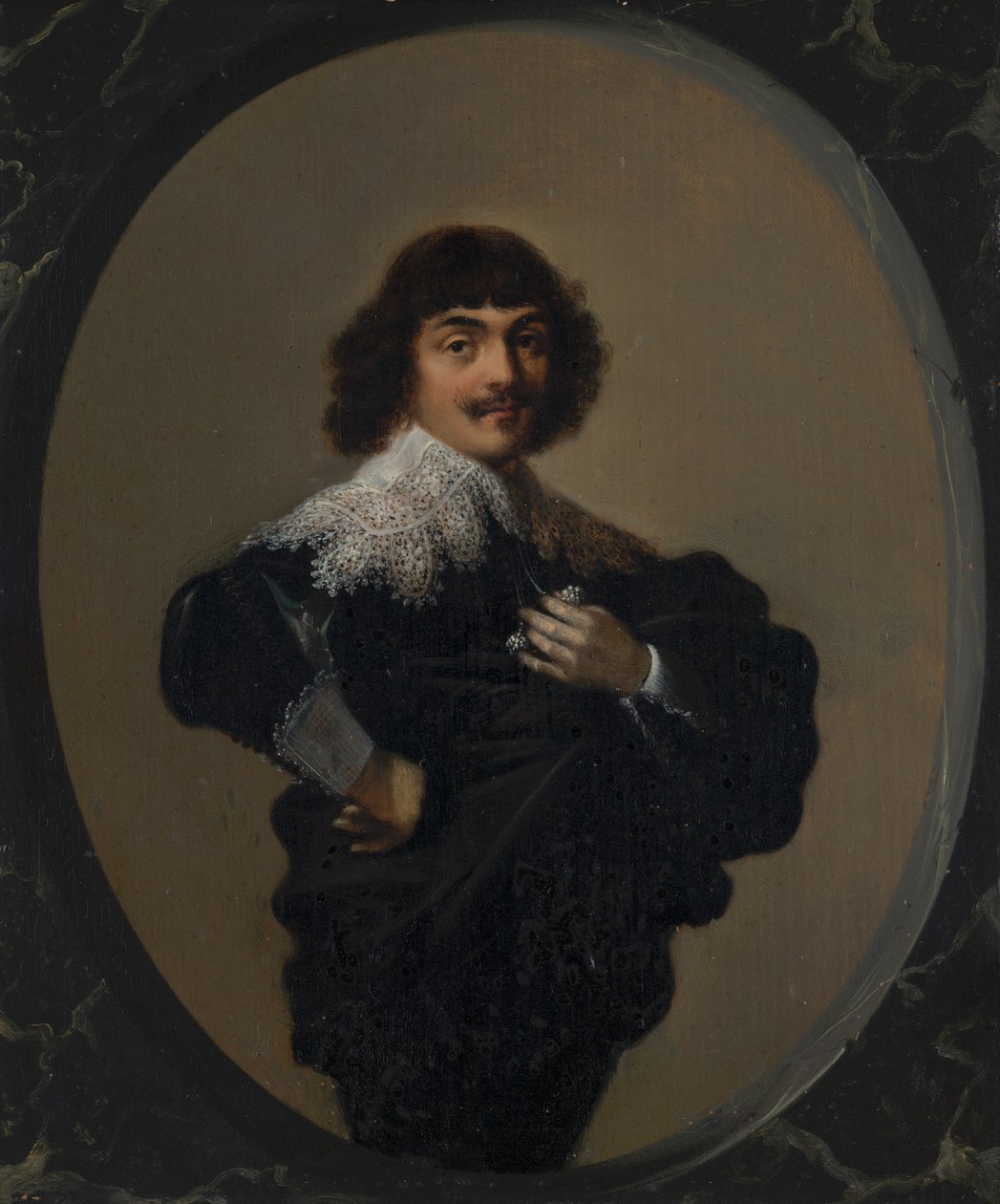 Portret van Jean Fontaine (1608-1668) tekijältä Hendrick Gerritsz Pot