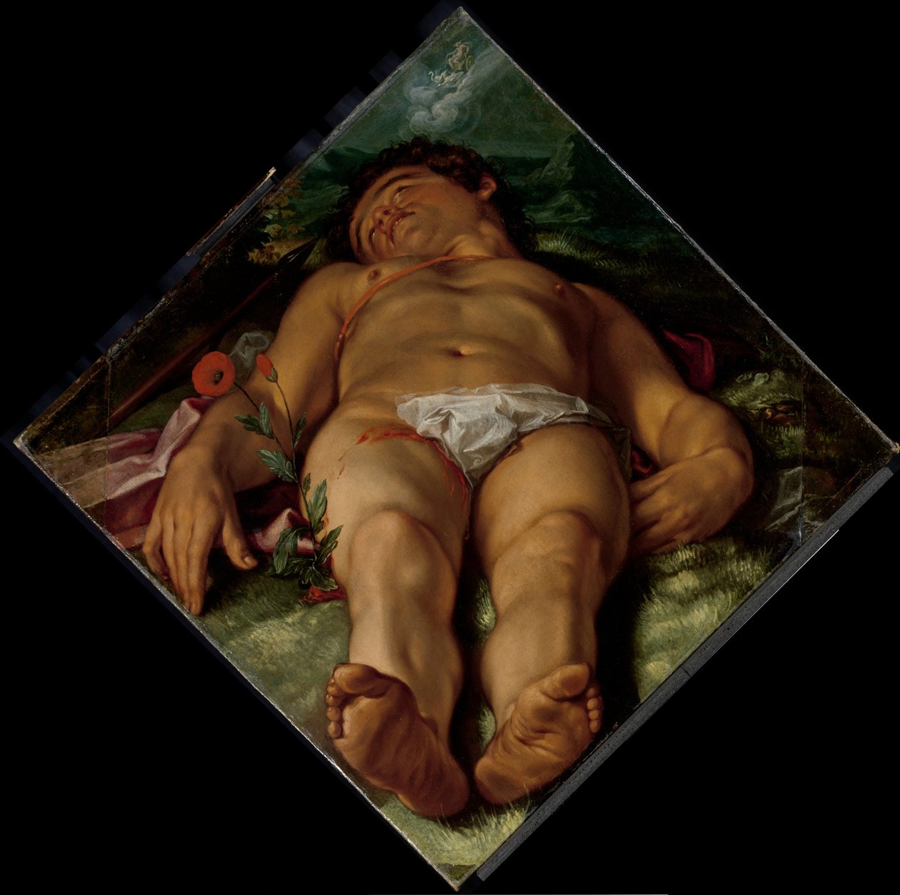 Kuoleva Adonis, 1609 tekijältä Hendrik Goltzius