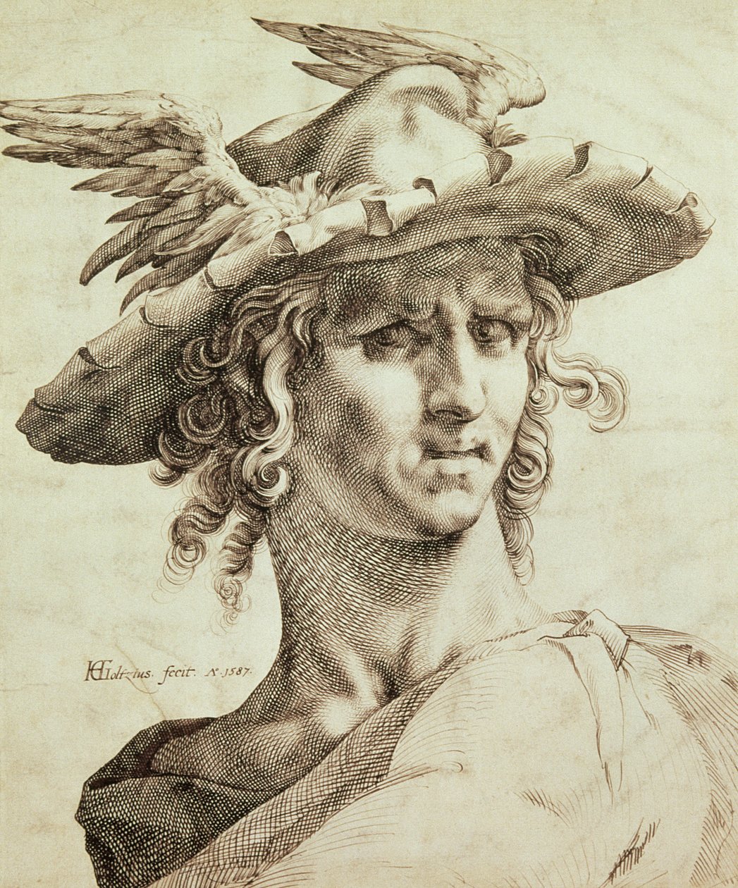 Merkurius (lyijykynä) tekijältä Hendrik Goltzius
