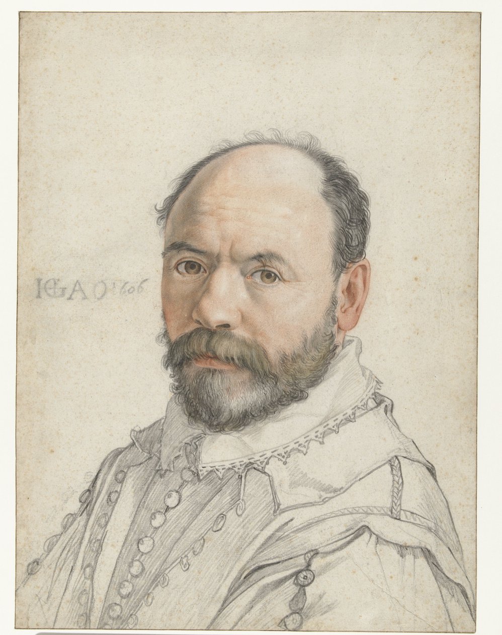 Pierre Franchevillen muotokuva (Francavilla), 1590-91 (liitu paperille) tekijältä Hendrik Goltzius