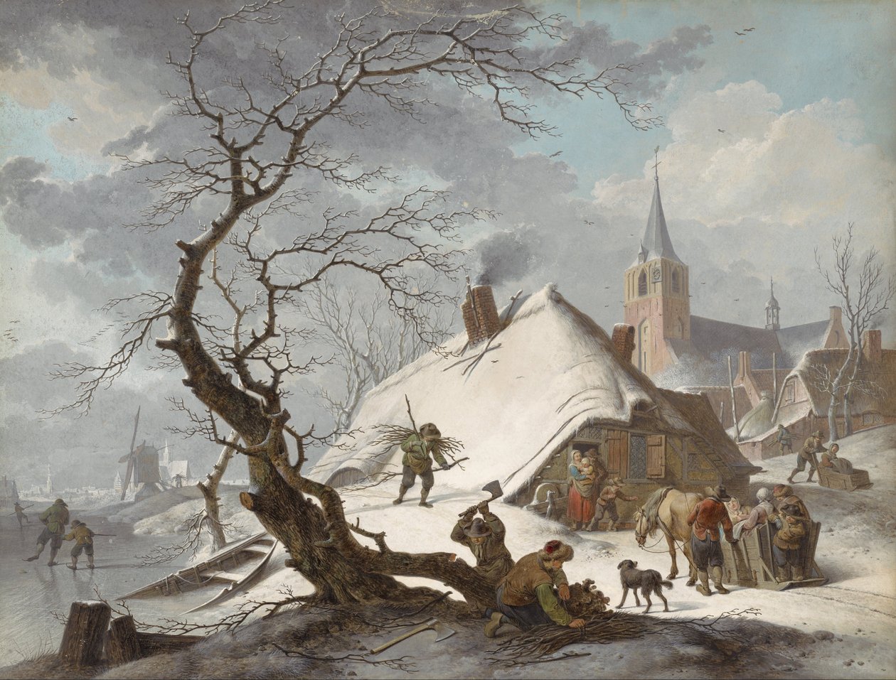 Talvinen kohtaus tekijältä Hendrick de Meyer