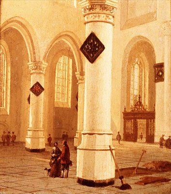 Kirkon sisustus (öljy kankaalle) tekijältä Hendrik Cornelisz. van Vliet