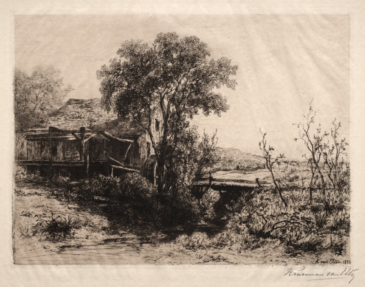 Desertated Mill, 1883. tekijältä Hendrik Dirk Kruseman van Elten