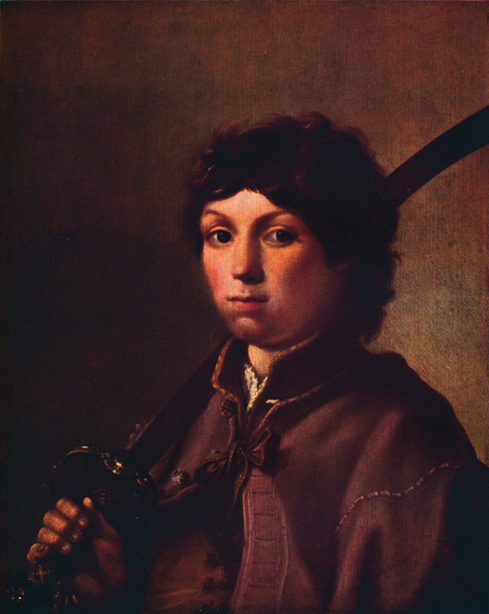 "Poika sapelilla", 1600-luku. tekijältä Hendrik Gerritsz Pot