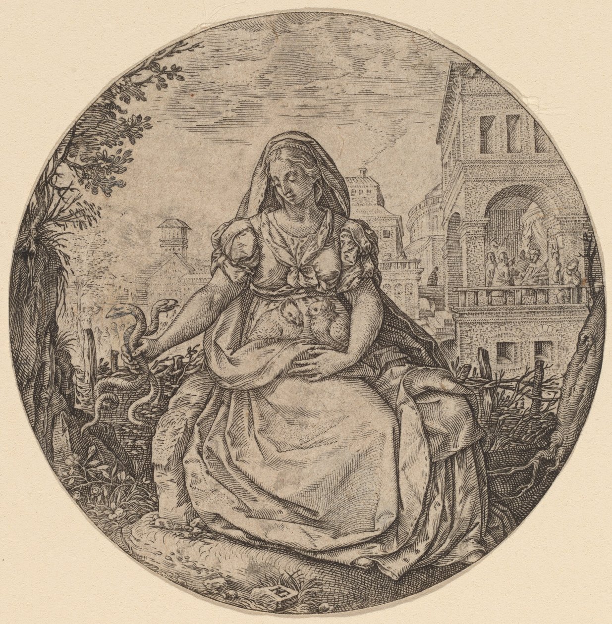 Varovaisuuden allegoria tekijältä Hendrik Goltzius