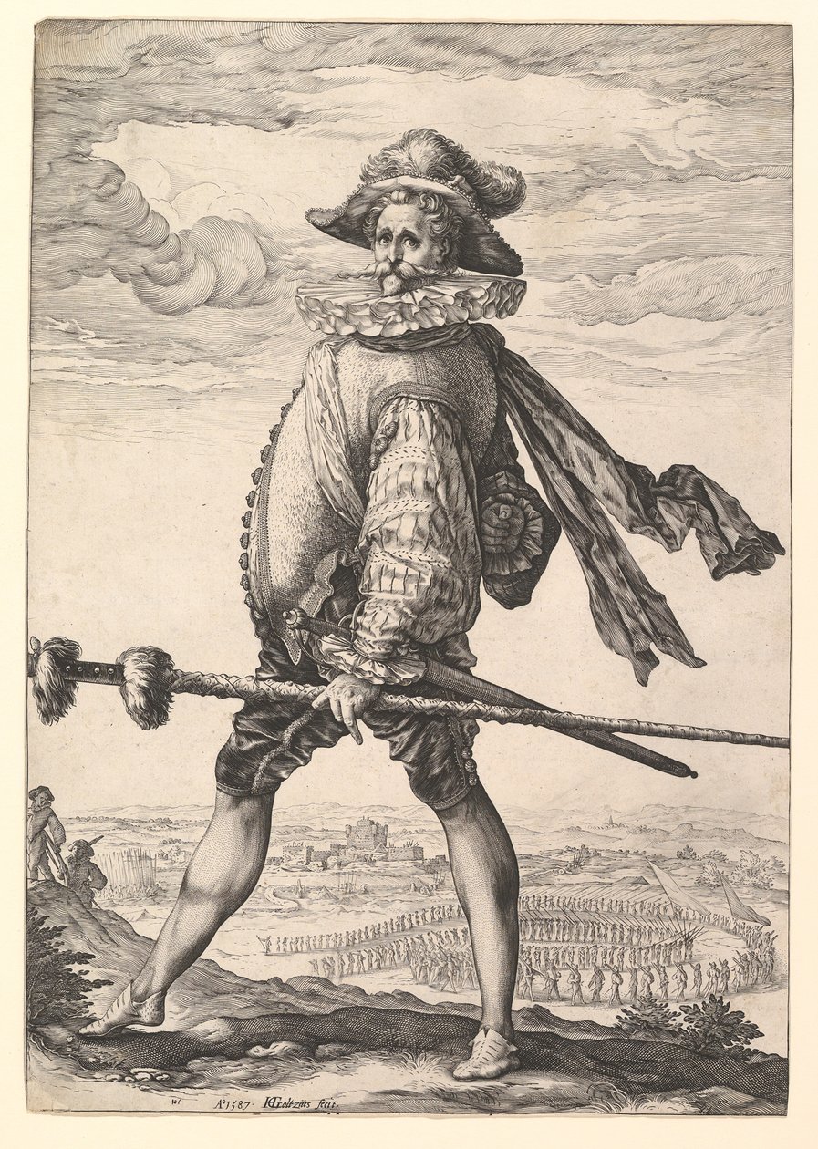 Jalkaväen kapteeni, 1587. tekijältä Hendrik Goltzius