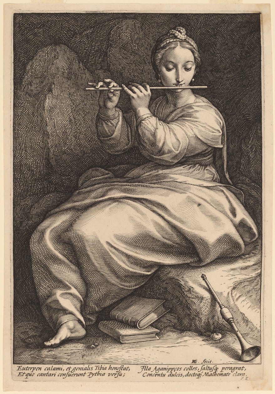 Euterpe tekijältä Hendrik Goltzius