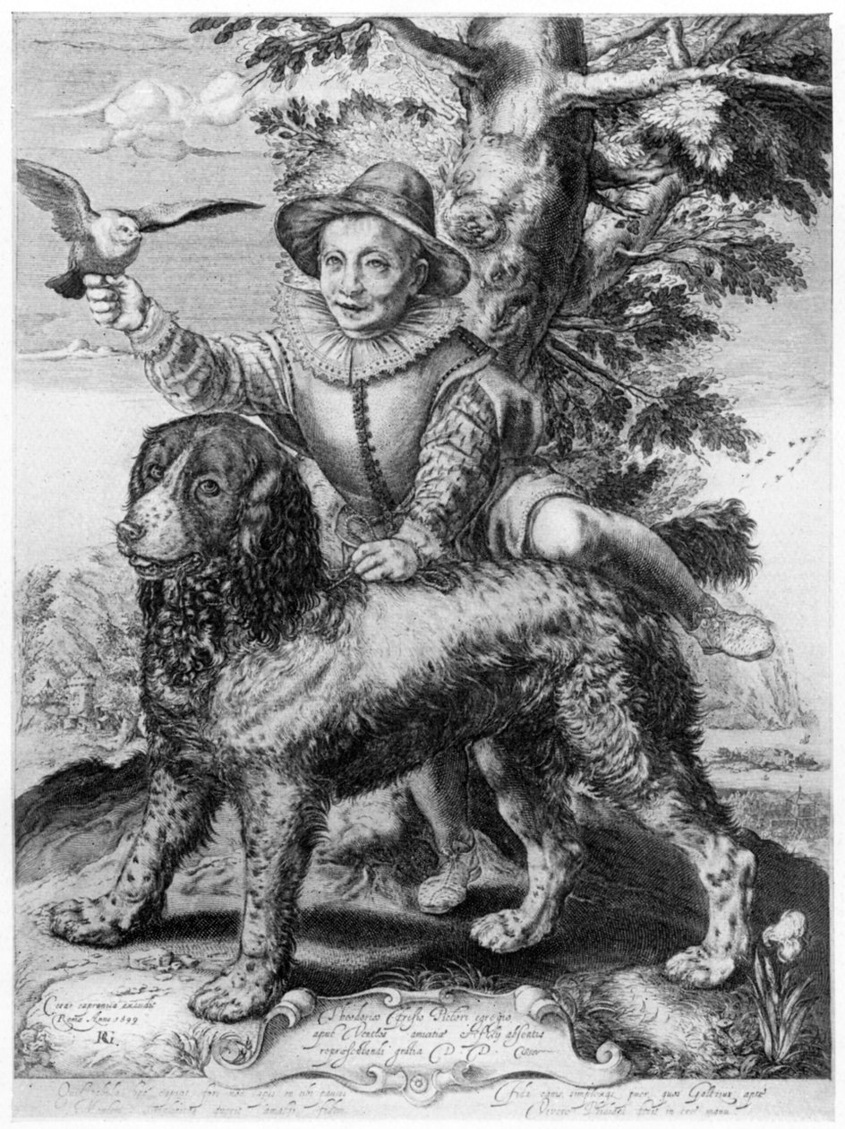 Goltziussin kaiverrus ystävänsä Theodore Frisiuksen pojasta, Rooma, 1599, 1913. tekijältä Hendrik Goltzius