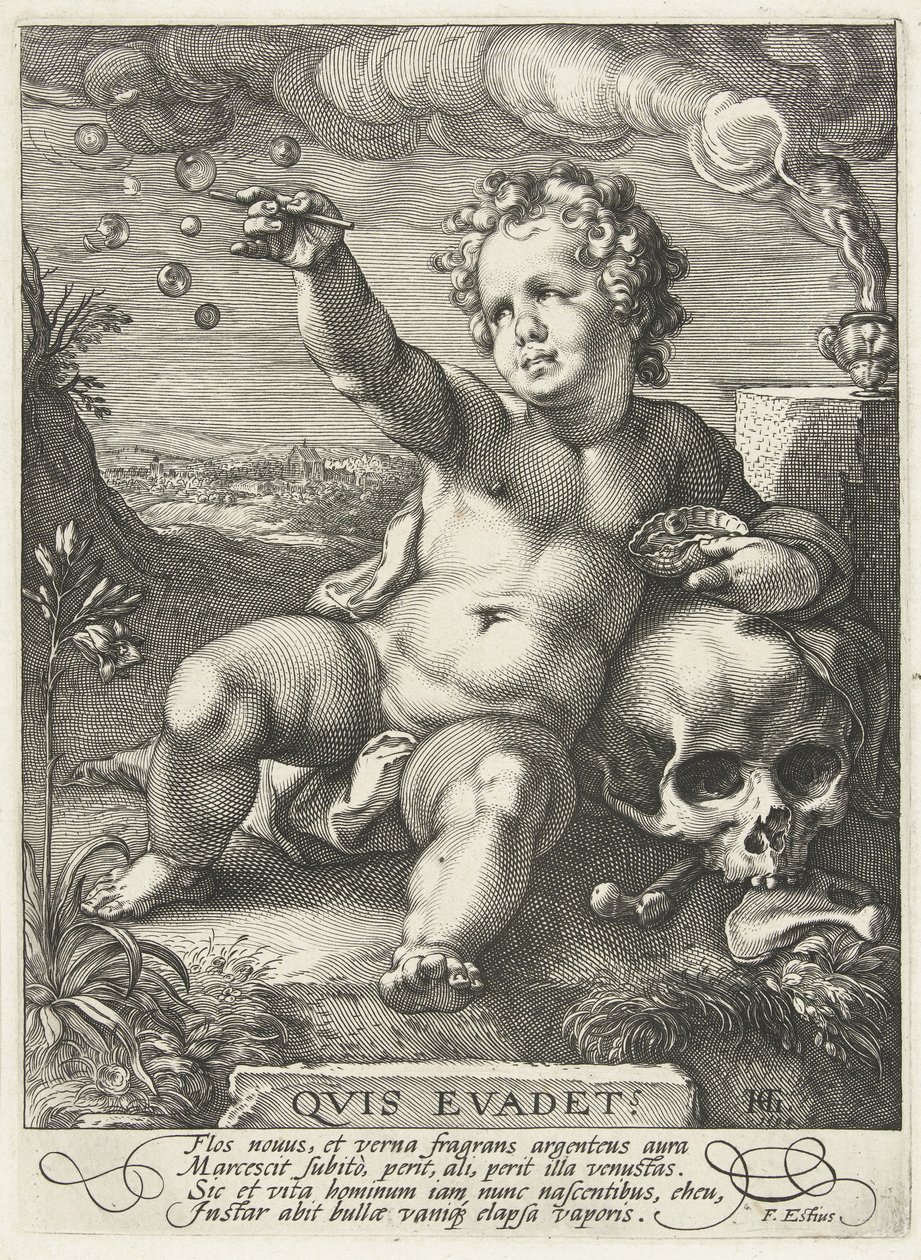 Homo Bulla, 1594 tekijältä Hendrik Goltzius