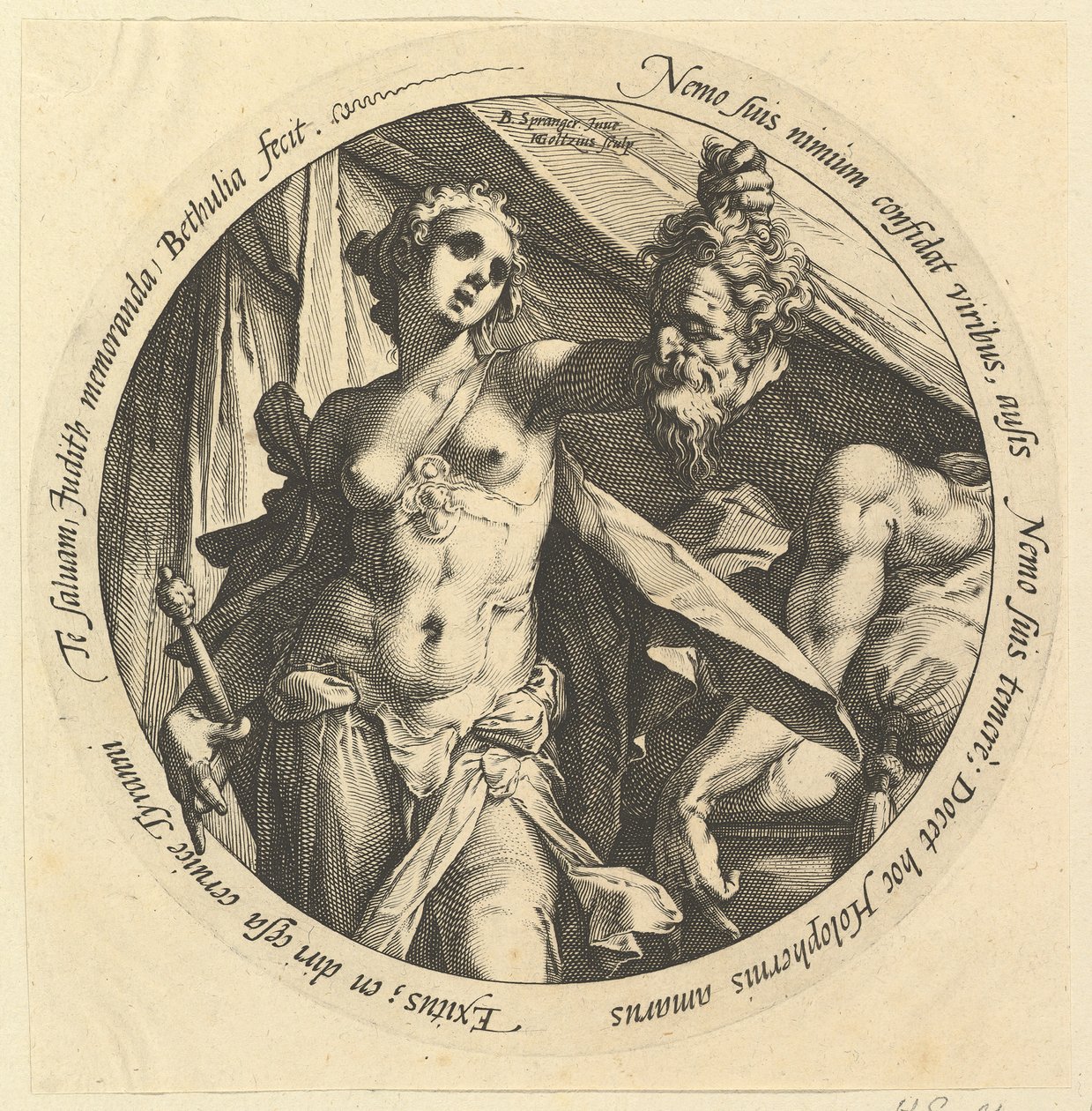 Judith Holofernesin pään kanssa, n. 1585. tekijältä Hendrik Goltzius
