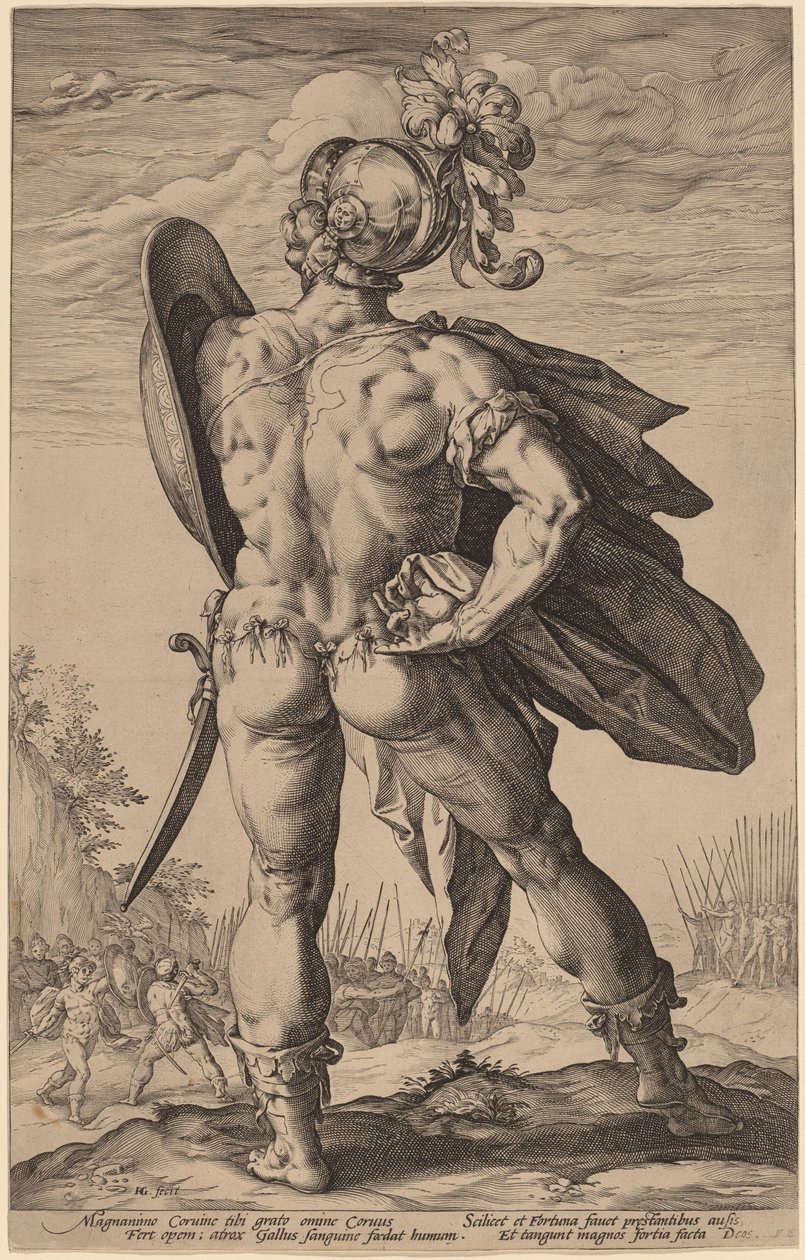 Marcus Valerius Corvus tekijältä Hendrik Goltzius