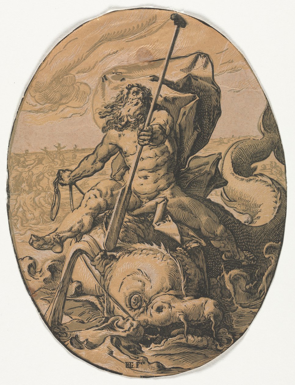Neptunus. tekijältä Hendrik Goltzius