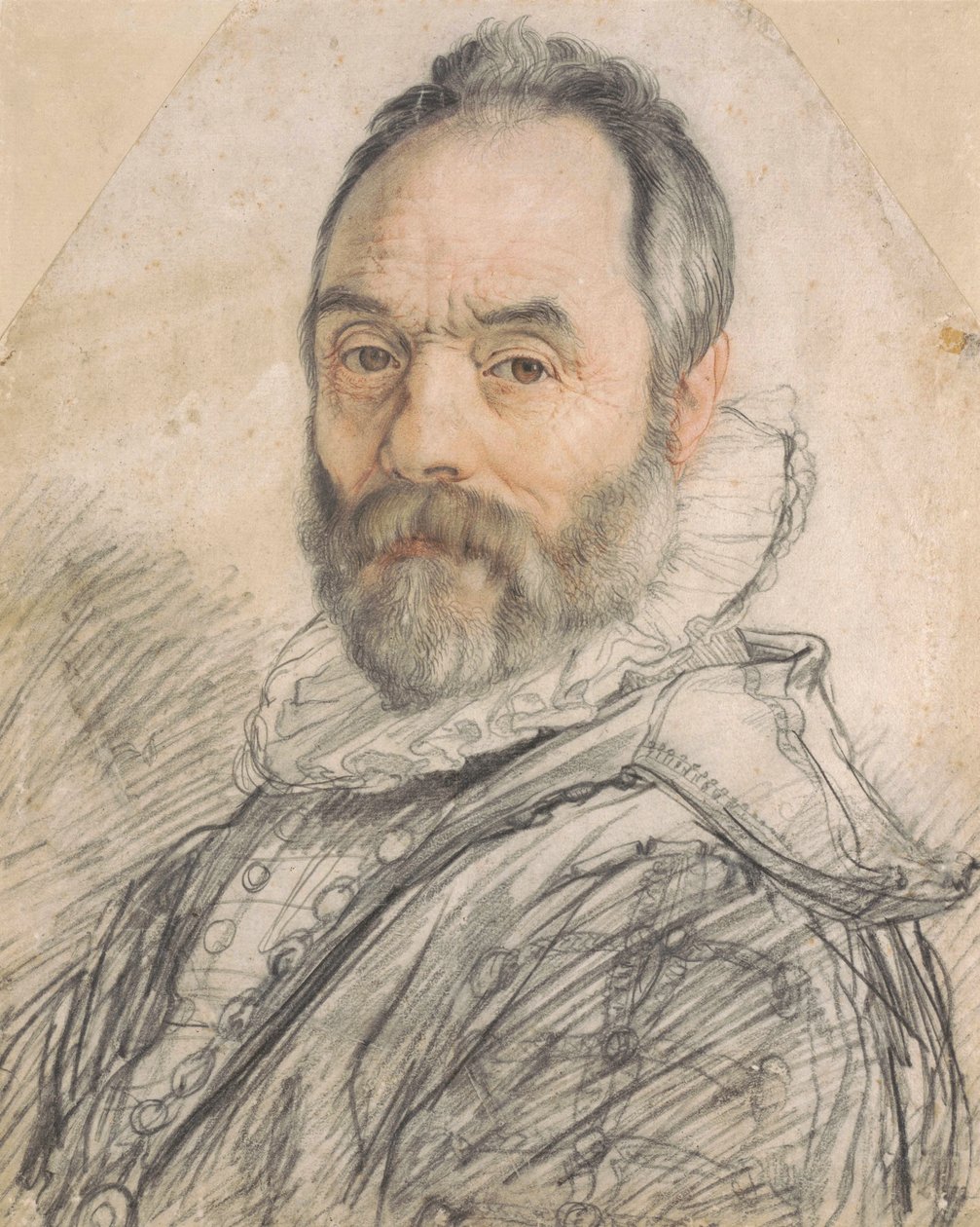 Giovanni da Bolognan muotokuva 1529-1608, 1591. tekijältä Hendrik Goltzius