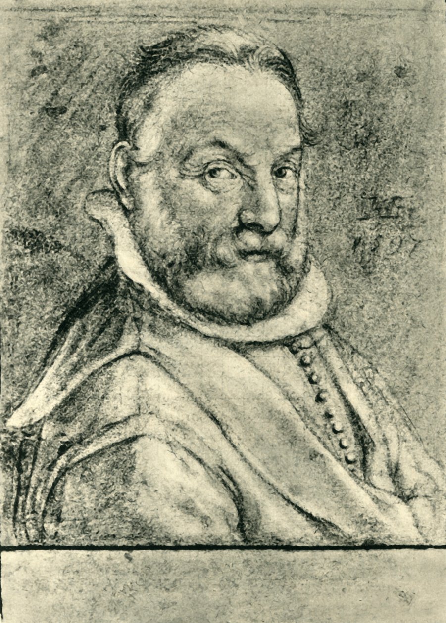 Partamiehen muotokuva, 1597, 1943. tekijältä Hendrik Goltzius