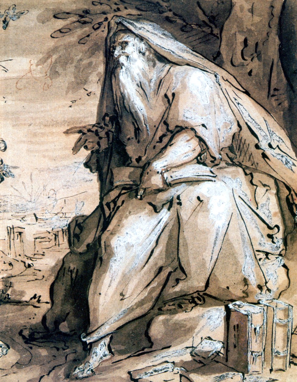 Profeetta, c1600 tekijältä Hendrik Goltzius